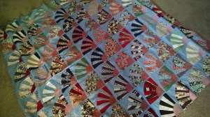 Vintage quilt on arrival